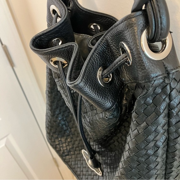 Elliott Lucca Leather Bucket Bag in Black One Size Purse - Picture 3 of 13